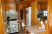 Warm & Glowing Interior Cabinetry in 1951 Spartanette Tandem Trailer